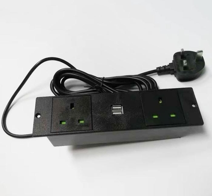 China Schocksicherheitstürmöbel-Netzdose Doppel-USB der Multifunktionsstromversorgung des britischen Standards anti-elektrische fournisseur